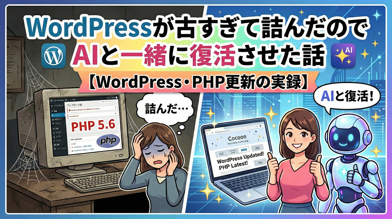 WordPressが古すぎて詰んだのでAIと一緒に復活させた話【WordPress・PHP更新の実録】